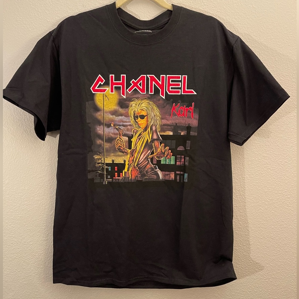 Brand New Rare Bleach Chanel Tee Black Large